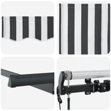 Retractable Awning Anthracite, White 400 x 200 cm
