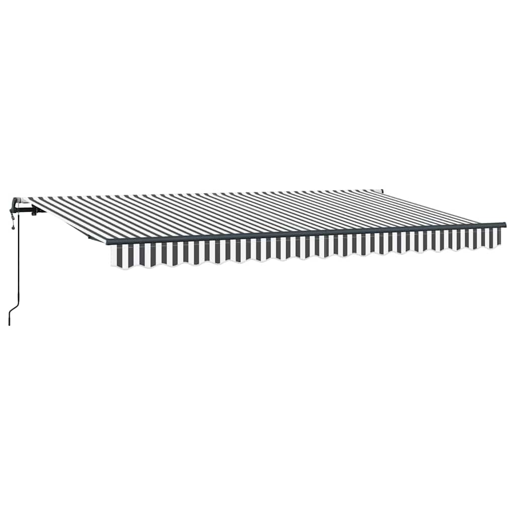 Retractable Awning Anthracite, White 400 x 200 cm