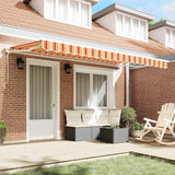 Retractable Awning Manual Multicolour Stripe 400x200 cm Fabric