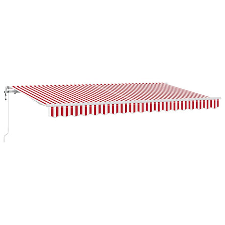 Retractable Awning Red, White 400 x 200 cm Polyester, Aluminium