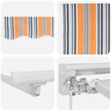Retractable Awning Manual Multicolour Stripe 400x200 cm Fabric