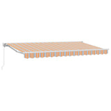 Retractable Awning Manual Multicolour Stripe 400x200 cm Fabric