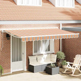 Retractable Awning Multicolour Stripe 400x200 cm Fabric