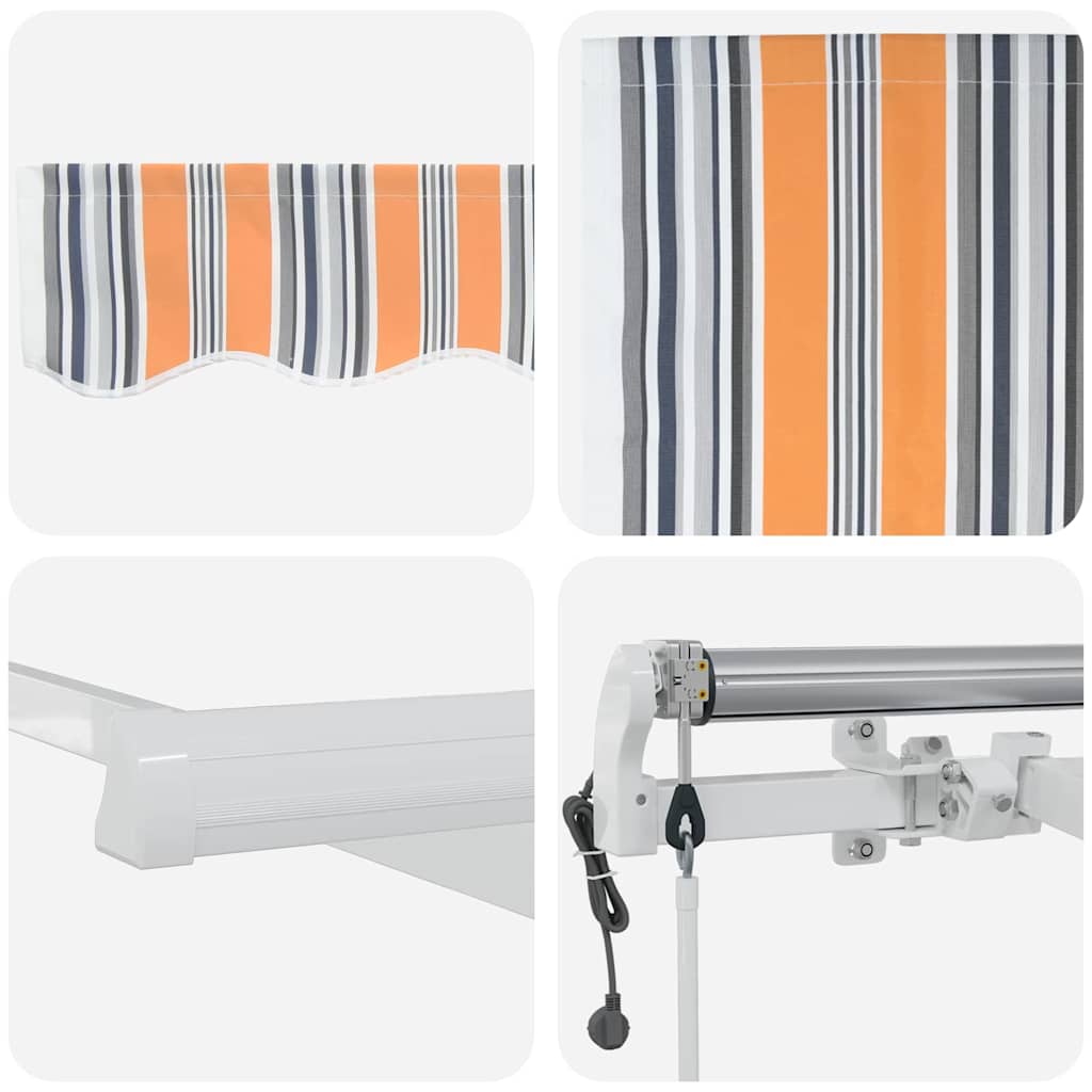 Retractable Awning Multicolour 400 x 200 cm