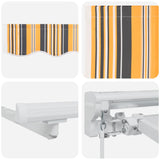 Retractable Awning Manual Multicolour Stripe 400x200 cm Fabric