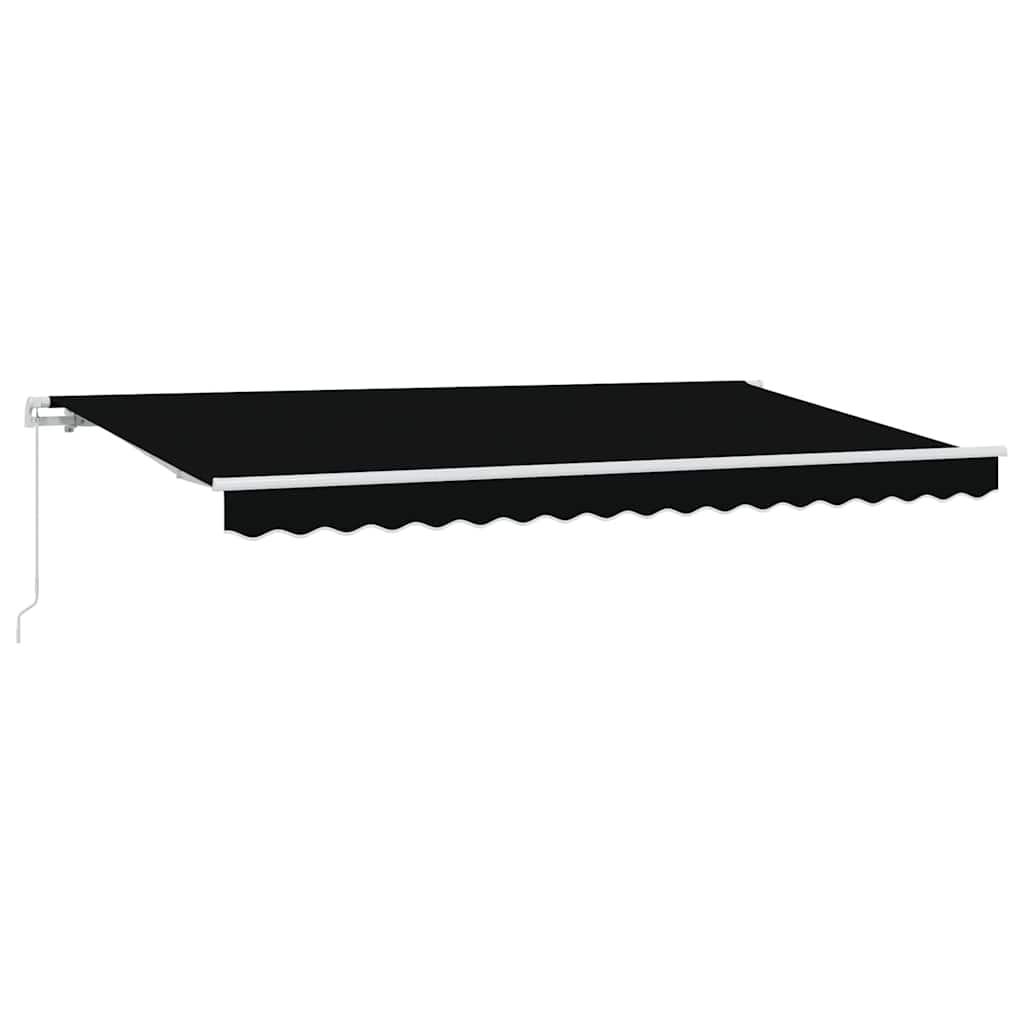 Retractable Awning Black 400 x 200 cm Polyester, Aluminium