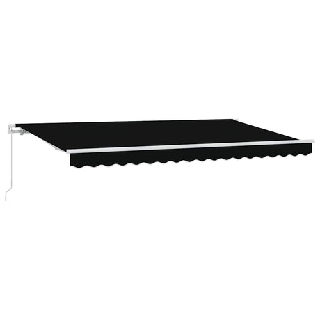 Retractable Awning Black 400 x 200 cm Polyester and Aluminium