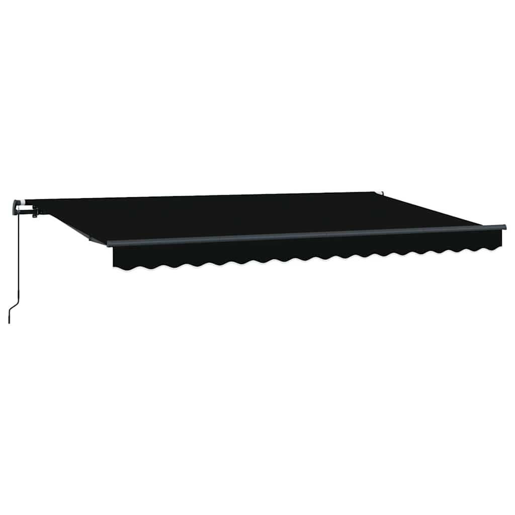 Retractable Awning Black 400 x 200 cm Polyester, Aluminium