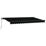 Retractable Awning Black 400 x 200 cm Polyester, Aluminium