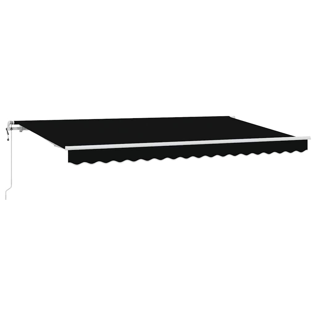 Retractable Awning Black 400 x 200 cm Polyester, Aluminium