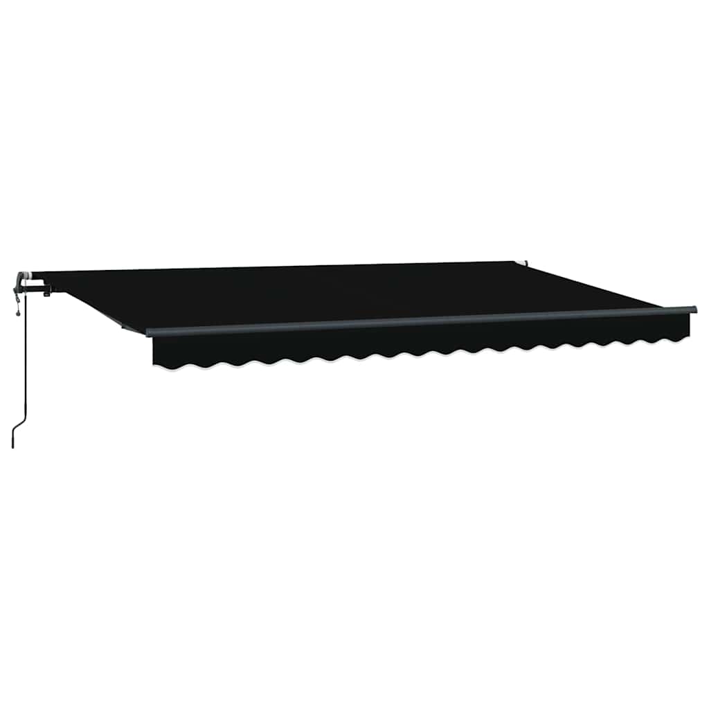 Retractable Awning Black 400 x 200 cm Polyester, Aluminium