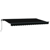 Retractable Awning Black 400 x 200 cm Polyester, Aluminium