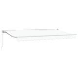 Retractable Awning Manual White 400x200 cm Fabric