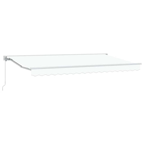 Retractable Awning Manual White 400x200 cm Fabric