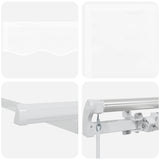 Retractable Awning White 400 x 200 cm Polyester, Aluminium