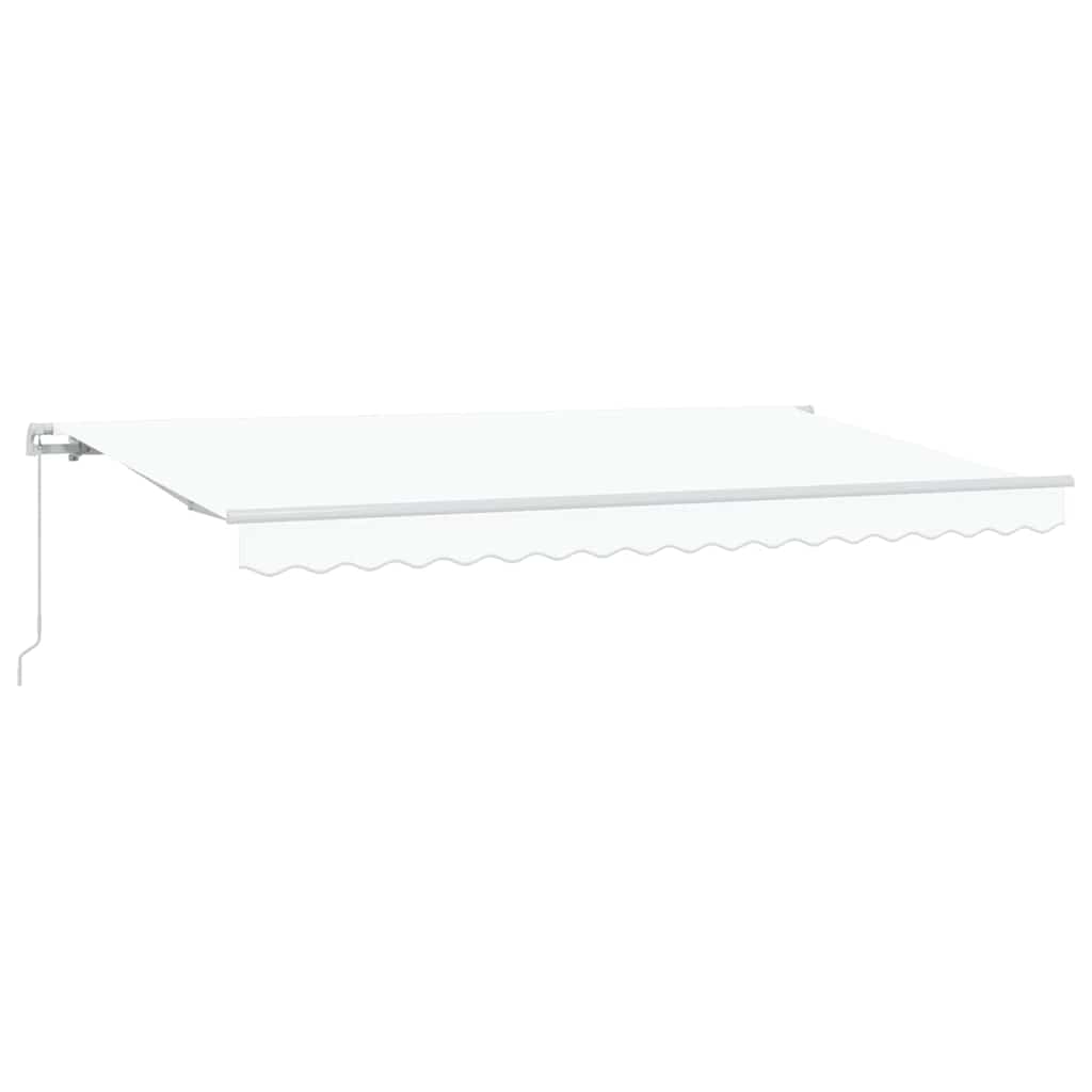 Retractable Awning White 400 x 200 cm Polyester, Aluminium