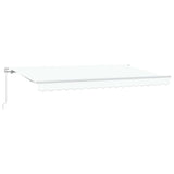 Retractable Awning White 400 x 200 cm Polyester, Aluminium
