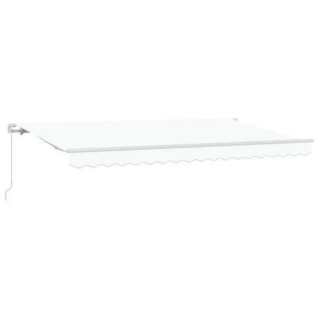 Retractable Awning White 400 x 200 cm Polyester and Aluminium