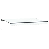 Retractable Awning White 400 x 200 cm Polyester, Aluminium