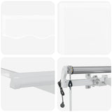 Retractable Awning White 400 x 200 cm Polyester, Aluminium