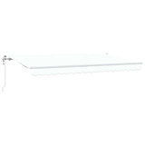 Retractable Awning White 400 x 200 cm Polyester, Aluminium