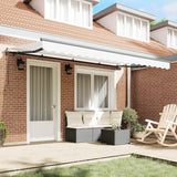 Retractable Awning White 400 x 200 cm Polyester and Aluminium