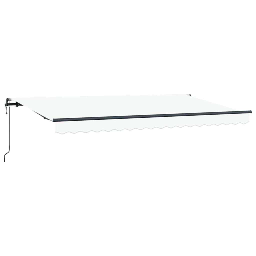 Retractable Awning White 400 x 200 cm Polyester, Aluminium