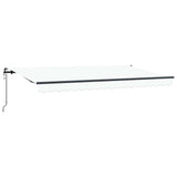 Retractable Awning White 400 x 200 cm Polyester, Aluminium