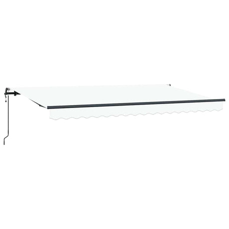 Retractable Awning White 400 x 200 cm Polyester, Aluminium