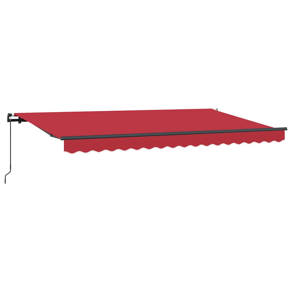 Retractable Awning Red 400 x 200 cm Polyester, Aluminium