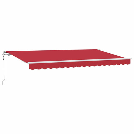 Retractable Awning Red 400 x 200 cm Polyester, Aluminium