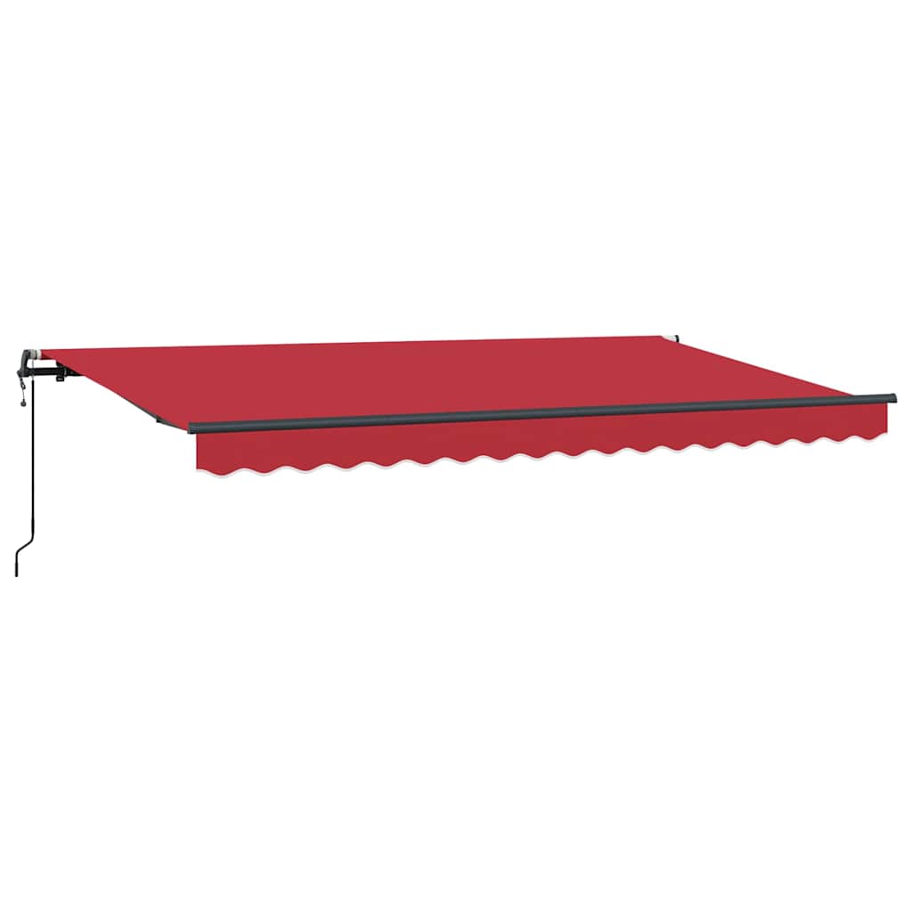 Retractable Awning Red 400 x 200 cm Polyester, Aluminium