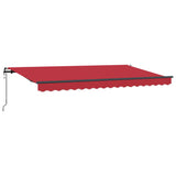Retractable Awning Red 400 x 200 cm Polyester, Aluminium