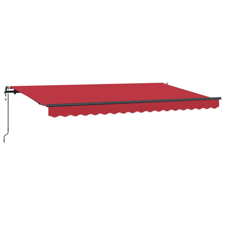Retractable Awning Red 400 x 200 cm Polyester and Aluminium