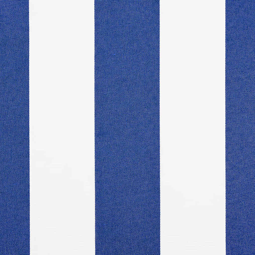 Retractable Awning Blue and White 300 x 250 cm Fabric and Metal