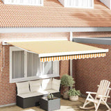 Retractable Awning Yellow and White 300 x 250 cm