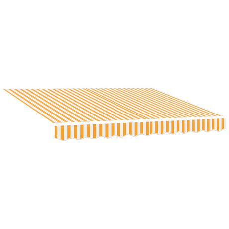Retractable Awning Yellow and white 300 x 250 cm Fabric, Metal