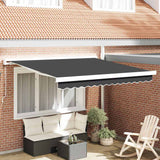 Retractable Awning Anthracite 300 x 250 cm Fabric, Metal