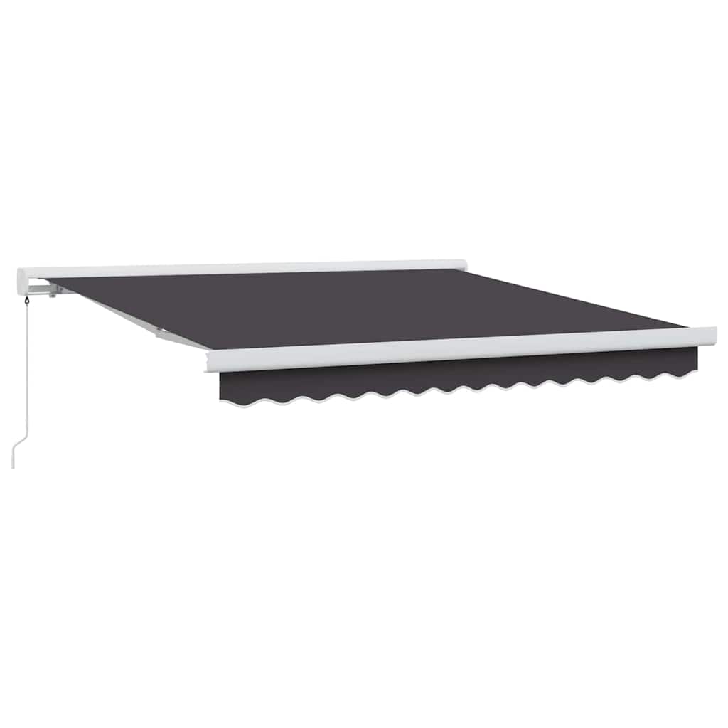 Retractable Awning Anthracite 300 x 250 cm Fabric, Metal