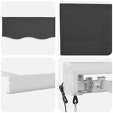 Retractable Awning Manual Anthracite 300 x 250 cm Fabric, Metal