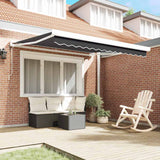 Retractable Awning Manual Anthracite 300 x 250 cm Fabric, Metal