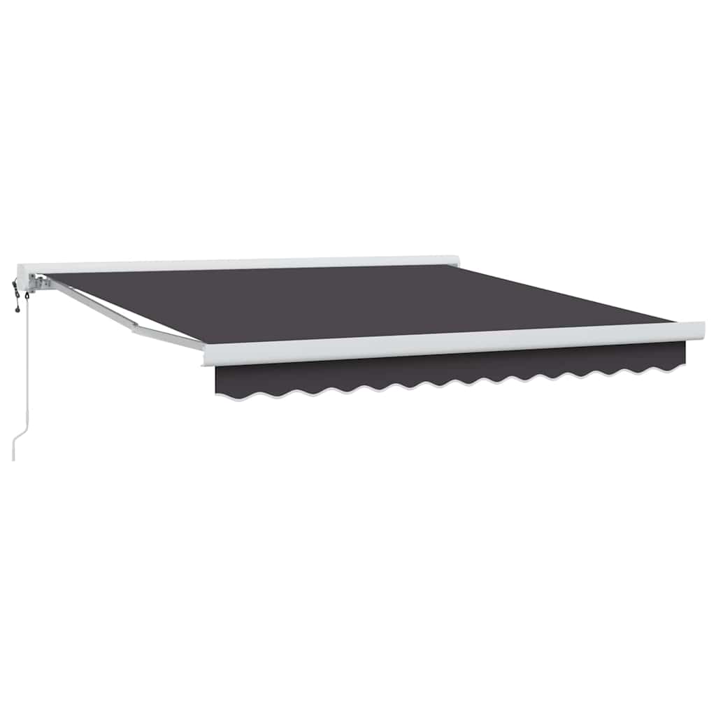 Retractable Awning Manual Anthracite 300 x 250 cm Fabric, Metal