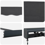Retractable Awning Anthracite 300 x 250 cm Fabric, Metal