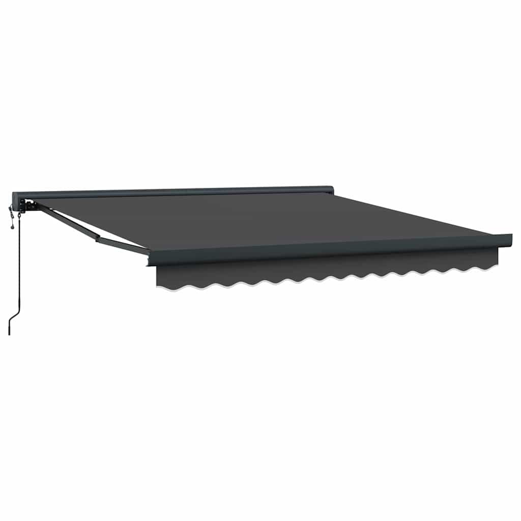 Retractable Awning Manual Anthracite 300 x 250 cm Fabric, Metal