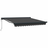 Retractable Awning Manual Anthracite 300 x 250 cm Fabric, Metal