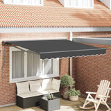 Retractable Awning Manual Anthracite 300x250 cm Fabric