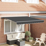 Retractable Awning Manual Anthracite 300x250 cm Fabric