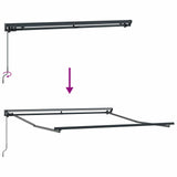 Retractable Awning Anthracite 300 x 250 cm Aluminium and Fabric