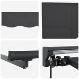 Retractable Awning Manual Grey and anthracite 300 x 250 cm