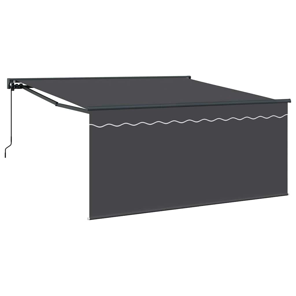 Retractable Awning Manual Grey and anthracite 300 x 250 cm